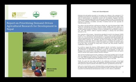 Report on Prioritization of Demand-Driven Agricultural Research for Development in Nepal, 2011