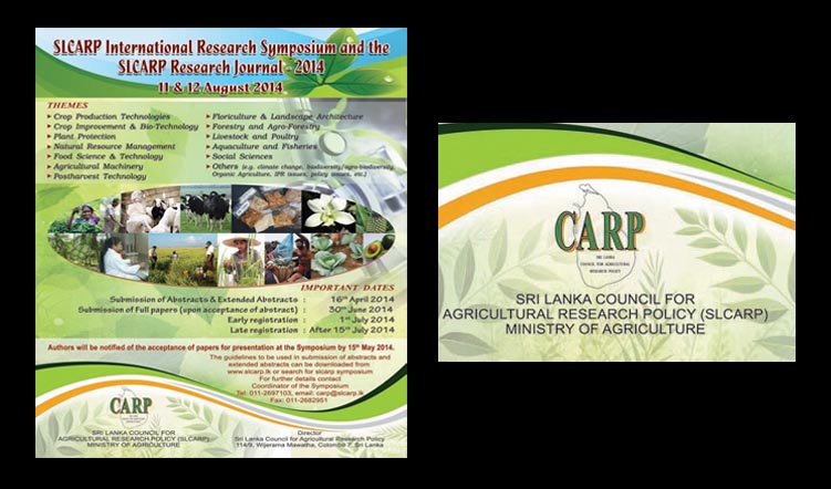 International Research Symposium of the Sri Lanka Council for Agricultural Research Policy, 11-12 August, 2014, Colombo, Sri Lanka