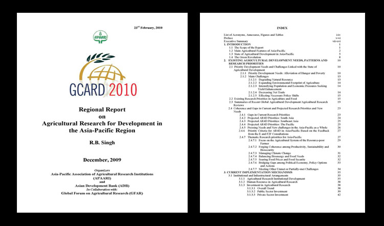 Regional Report on Agricultural Research for Development in the Asia-Pacific Region