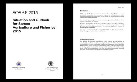 Situation and Outlook for Samoa Agriculture and Fisheries 2015