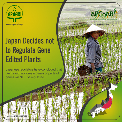 Japan Decides Not to Regulate Gene Edited Plants