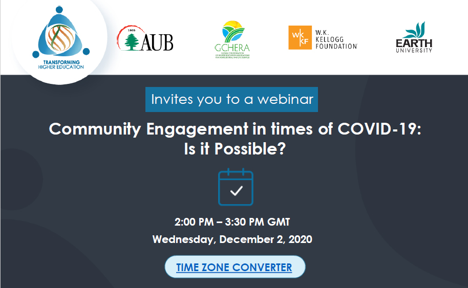 Webinar: Community Engagement in times of COVID 19: Is it Possible?