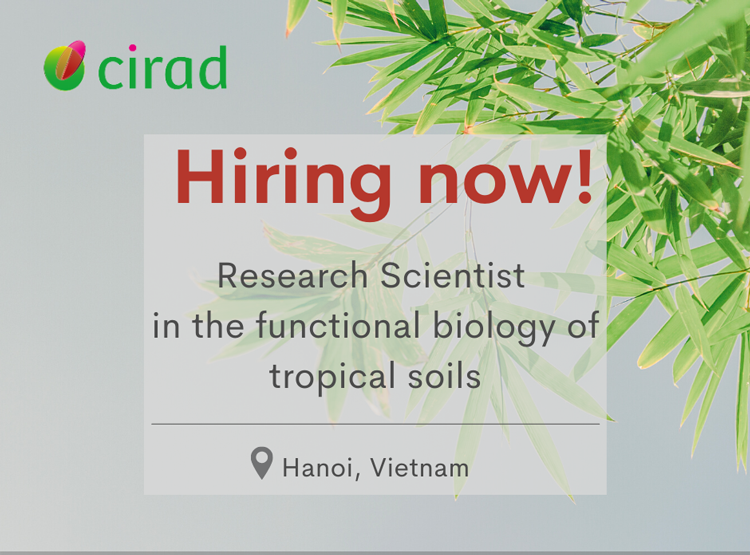 Vacancy at CIRAD for a Soil Biologist based at CMBP- Hanoi