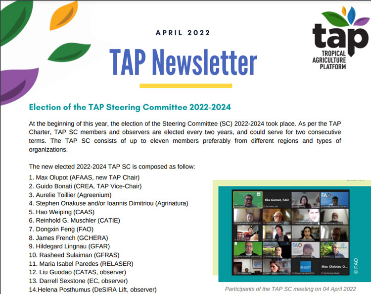 TAP Newsletter April 2022